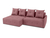 Угловой диван-кровать Soffa (левый) светло-розовый