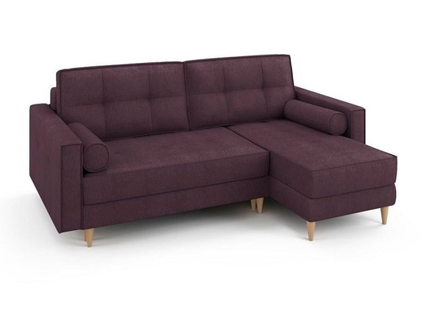 Угловой диван-кровать Flott (правый) фиолетовый