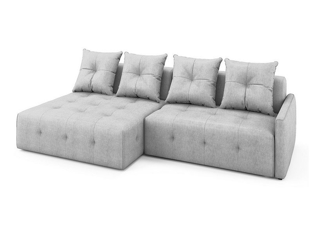 Угловой диван-кровать Soffa (левый) нежно-серый