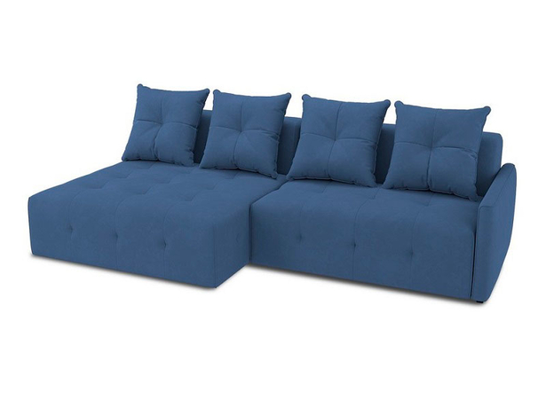 Угловой диван-кровать Soffa (левый) синий