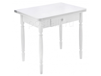 Стол Брентон с ящиком белый глянец (Арт 319902)