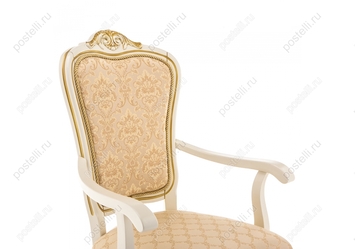 Кресло Руджеро с подлокотниками патина золото/бежевый (Арт.318606)