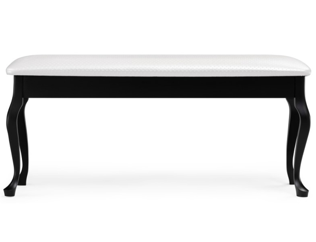 Банкетка Хиль черная/кожзам белый пунто (Арт.515161)