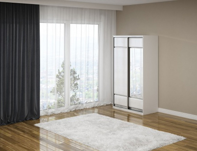 Шкаф-купе 2х дв Como/Veda ЛДСП (1 зеркало) Croco