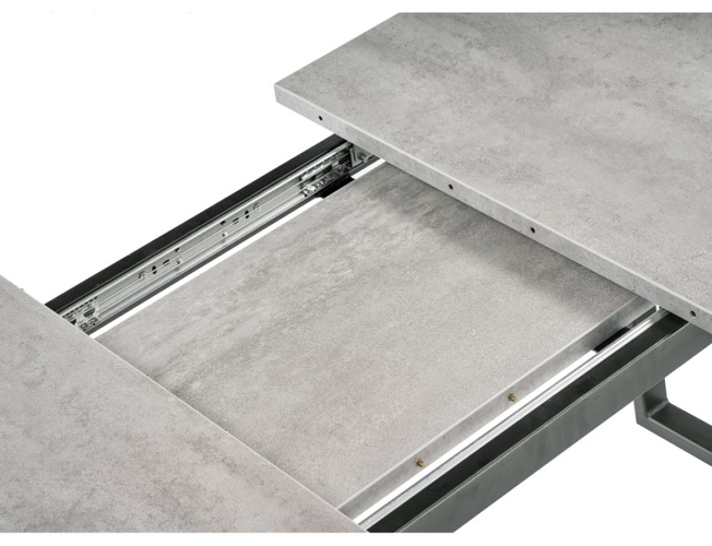 Стол раскладной Лота Лофт 120 черный матовый/бетон (Арт.489617)