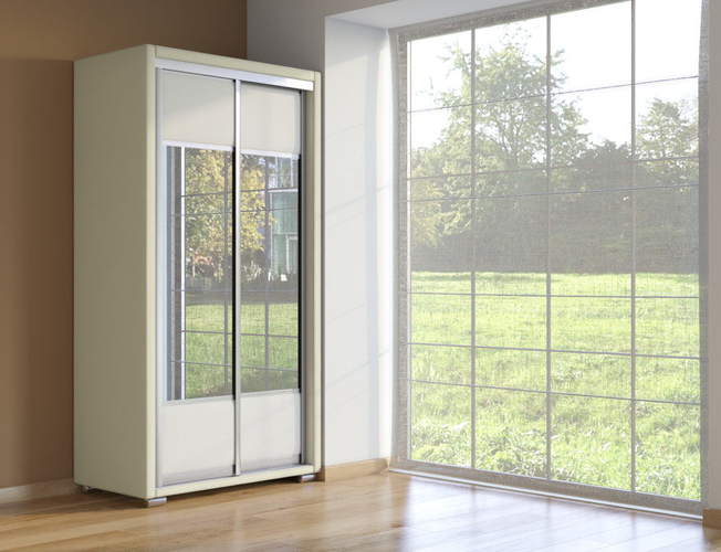 Шкаф-купе 2-х дверный Orma Soft  крем-белый