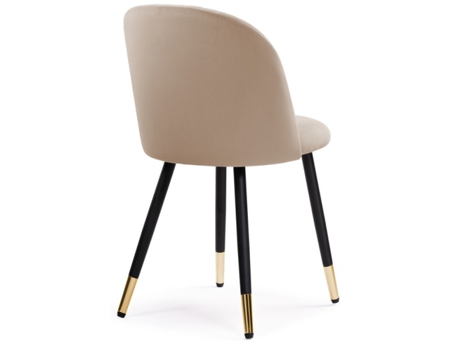 Стул на металлокаркасе Gabi dark beige/black/gold (Арт.15380)