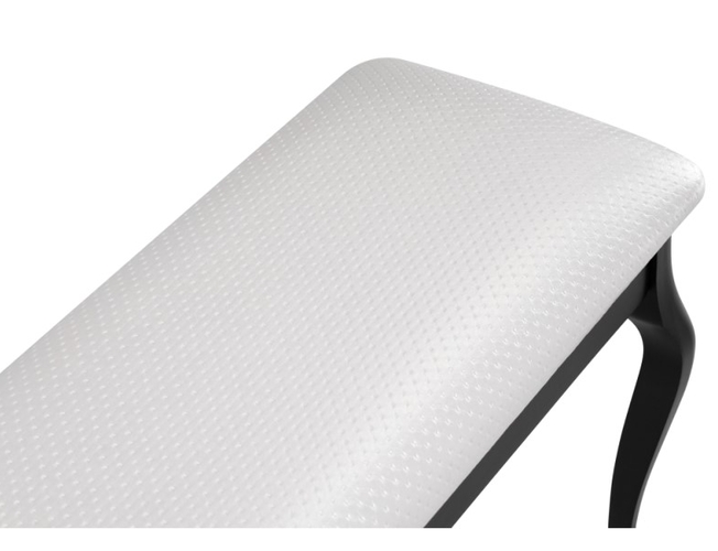 Банкетка Хиль черная/кожзам белый пунто (Арт.515161)