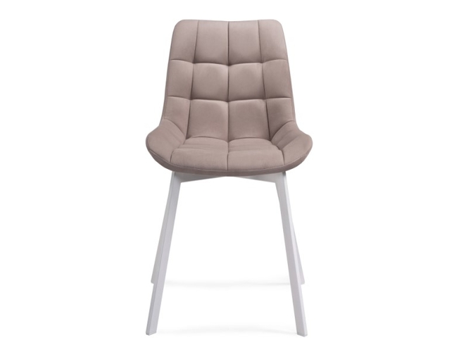 Стул на металлокаркасе Челси латте/белый каркас (Арт.489742)