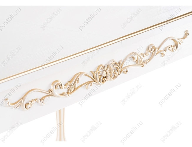 Стол Бевье молочный/золото (Арт 483900)