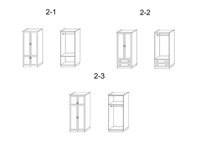 Шкаф из массива 2-х створчатый Палермо  с ящиками