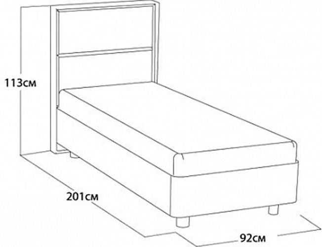 Односпальная кровать Rocky 2 Lux