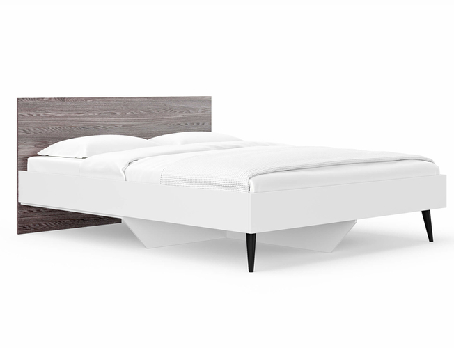 Кровать Ines (белый), ЛДСП ясень анкор