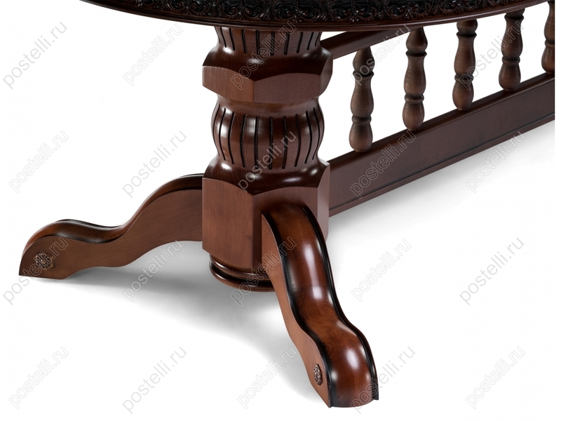 Обеденный стол Кассиль орех с коричневой патиной (Арт. 450829)