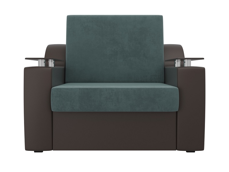 Кресло-кровать Сенатор 80 экокожа с тканью