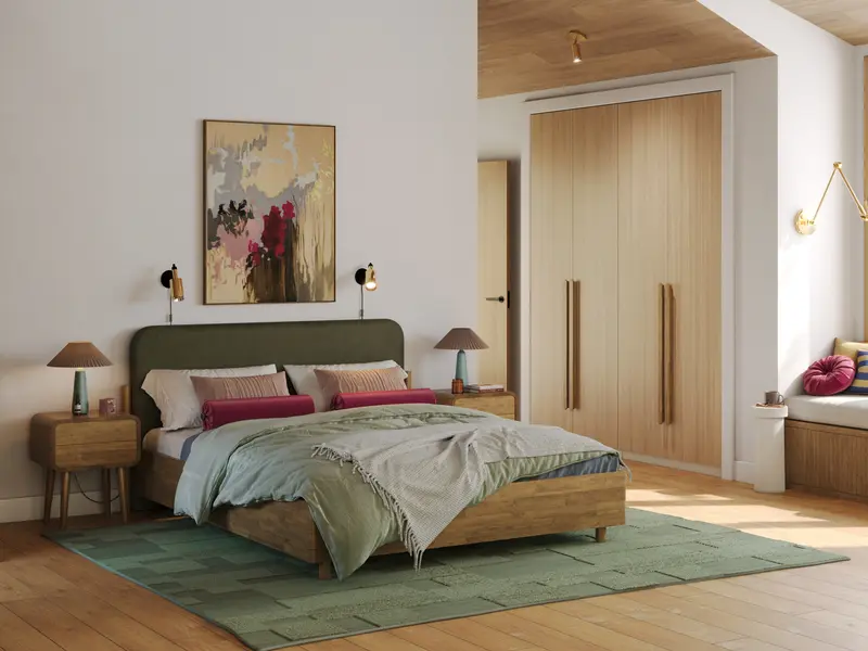 Кровать Grove  -Laska 53 можжевельник Масло-воск Антик (береза) 