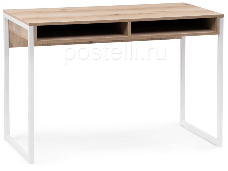 Письменный стол Леон Лофт дуб делано светлый/матовый белый (Арт. 489681)